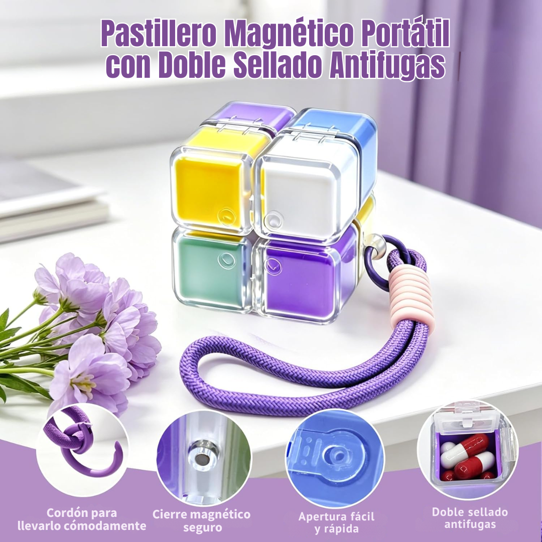 Pastillero Cubo de Viaje | VitaCube™